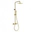 Conjunto grifo de ducha monomando TOSCANA oro cepillado de IMEX